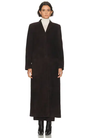 St. Agni Suede Tailored Coat | Thumbnail 2 St. Agni Suede Tailored Coat | Thumbnail 2