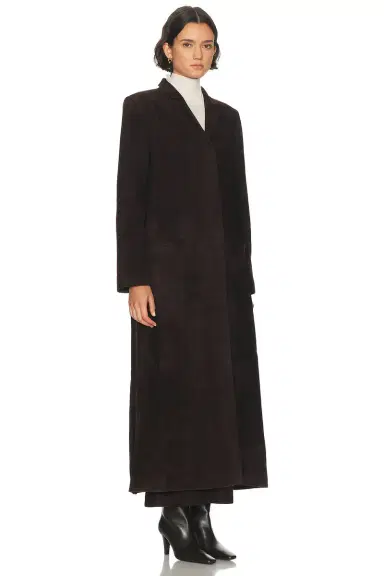 St. Agni Suede Tailored Coat | Thumbnail 3 St. Agni Suede Tailored Coat | Thumbnail 3