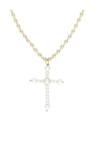 Natalie B Jewelry Charity Pearl Cross Necklace | Thumbnail 2 Natalie B Jewelry Charity Pearl Cross Necklace | Thumbnail 2