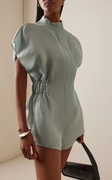 Temily Racer Silk Gazar Playsuit | Thumbnail 3 Temily Racer Silk Gazar Playsuit | Thumbnail 3