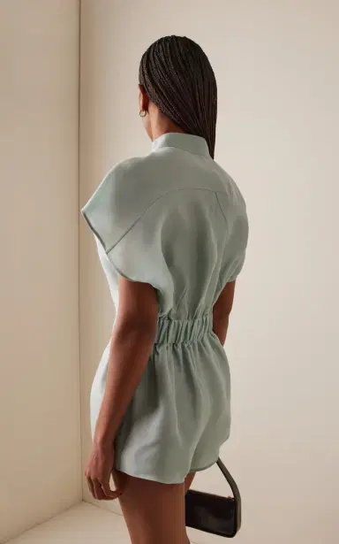 Temily Racer Silk Gazar Playsuit | Thumbnail 4 Temily Racer Silk Gazar Playsuit | Thumbnail 4