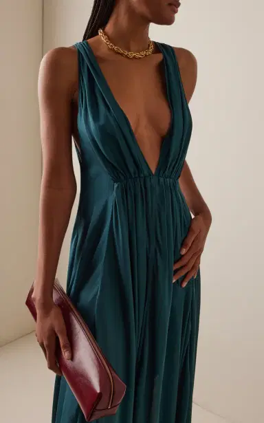 Temily Angelina Silk Habotai Maxi Dress | Thumbnail 4 Temily Angelina Silk Habotai Maxi Dress | Thumbnail 4