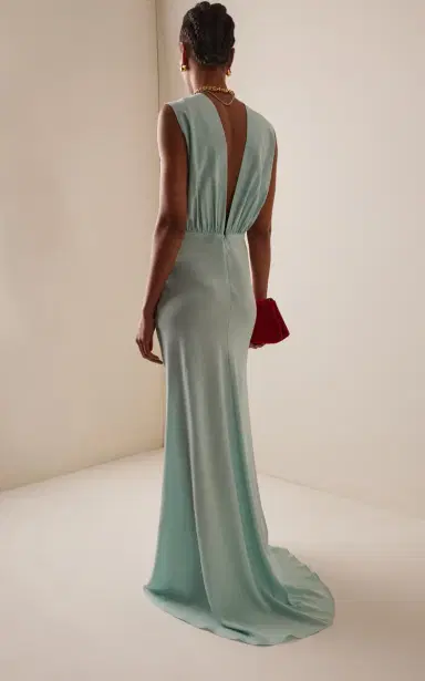 Temily Exclusive Hera Crepe Gown | Thumbnail 4 Temily Exclusive Hera Crepe Gown | Thumbnail 4