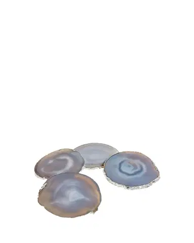 Anna New York Smoke/Silver Lumino Coasters, 4-Piece Set | Thumbnail 1 Anna New York Smoke/Silver Lumino Coasters, 4-Piece Set | Thumbnail 1