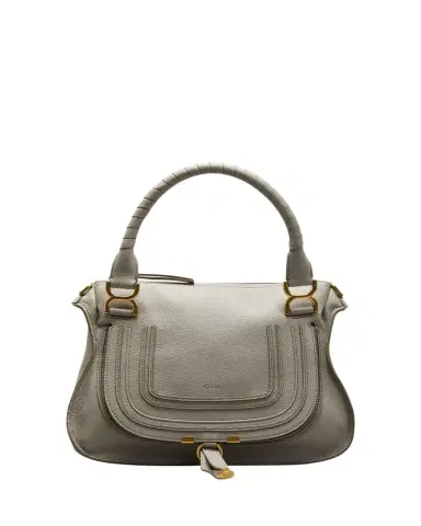 Chloé Marcie Medium Double Carry Satchel Bag in Grained Leather | Thumbnail 1 Chloé Marcie Medium Double Carry Satchel Bag in Grained Leather | Thumbnail 1