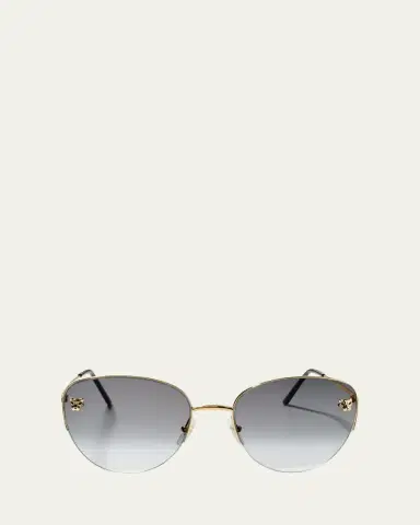 Cartier Panthere Semi-Rimless Metal Cat-Eye Sunglasses | Thumbnail 8 Cartier Panthere Semi-Rimless Metal Cat-Eye Sunglasses | Thumbnail 8