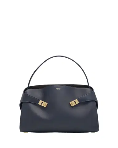 Ferragamo Hug Medium Soft Bicolor Leather Shoulder Bag | Thumbnail 1 Ferragamo Hug Medium Soft Bicolor Leather Shoulder Bag | Thumbnail 1