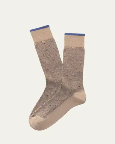 Marcoliani Men's Modal-Blend Paisley Crew Socks | Thumbnail 2 Marcoliani Men's Modal-Blend Paisley Crew Socks | Thumbnail 2