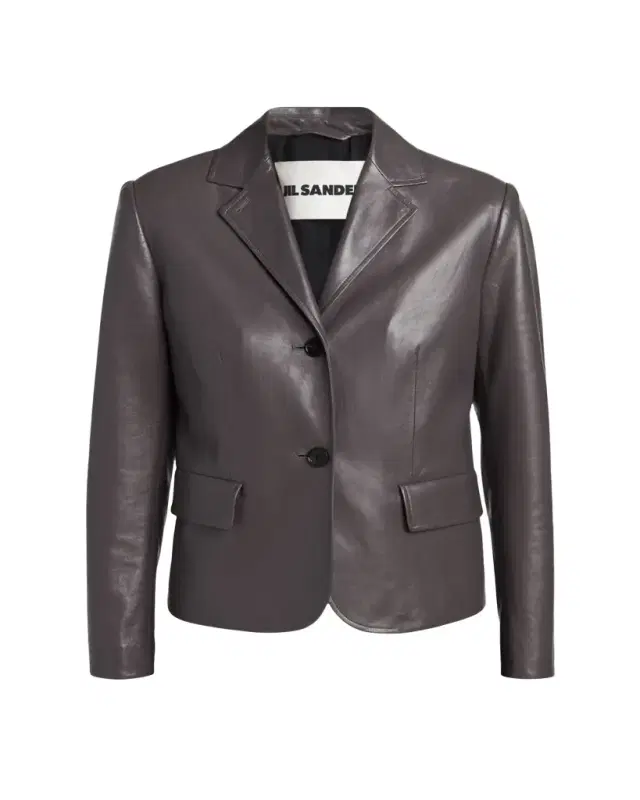 Leather Single-Breasted Blazer Jacket Leather Single-Breasted Blazer Jacket