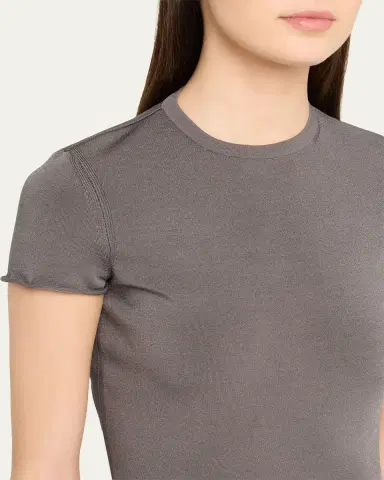 Giorgio Armani Crewneck Ribbed Jersey Tee | Thumbnail 5 Giorgio Armani Crewneck Ribbed Jersey Tee | Thumbnail 5