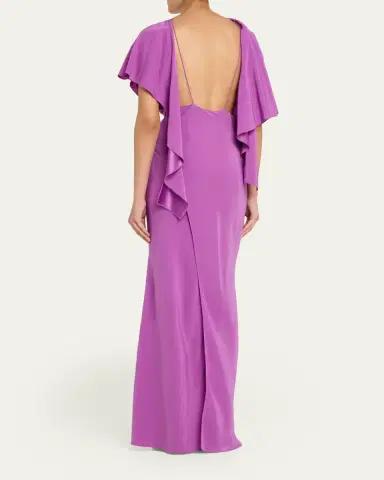 Christopher Esber Backless Draped Satin Dress | Thumbnail 3 Christopher Esber Backless Draped Satin Dress | Thumbnail 3