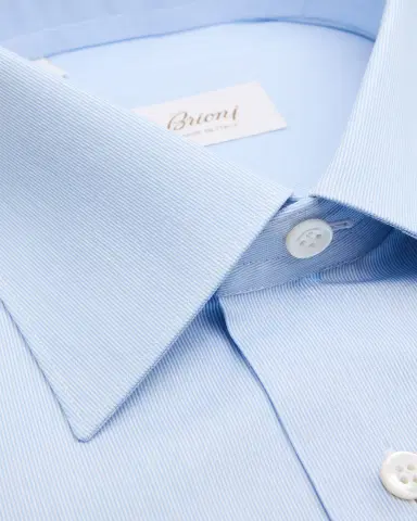 Brioni Men's Fine Stripe Cotton Dress Shirt | Thumbnail 2 Brioni Men's Fine Stripe Cotton Dress Shirt | Thumbnail 2