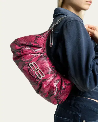 Balenciaga Pamela Python-Embossed Medium Shoulder Bag | Thumbnail 2 Balenciaga Pamela Python-Embossed Medium Shoulder Bag | Thumbnail 2