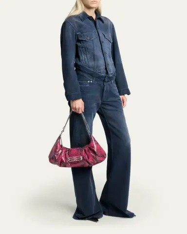 Balenciaga Pamela Python-Embossed Medium Shoulder Bag | Thumbnail 5 Balenciaga Pamela Python-Embossed Medium Shoulder Bag | Thumbnail 5