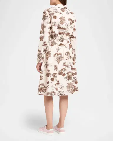 Moncler Floral-Print Shirtdress | Thumbnail 3 Moncler Floral-Print Shirtdress | Thumbnail 3