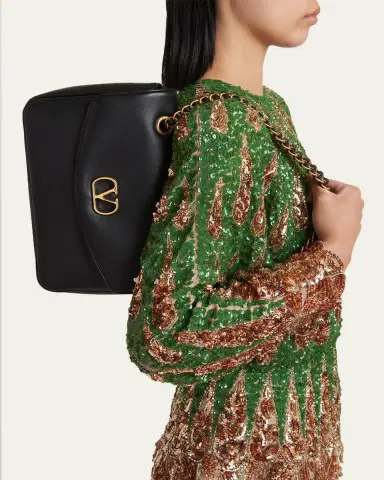 Valentino Garavani Medium Leather VLogo Shoulder Bag | Thumbnail 2 Valentino Garavani Medium Leather VLogo Shoulder Bag | Thumbnail 2