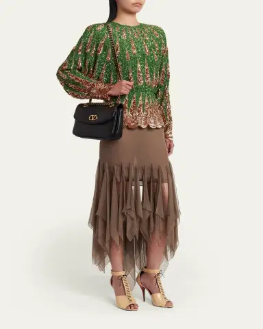Valentino Garavani Medium Leather VLogo Shoulder Bag | Thumbnail 5 Valentino Garavani Medium Leather VLogo Shoulder Bag | Thumbnail 5