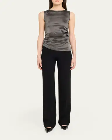 Giorgio Armani Ruched Jersey Sleeveless Top | Thumbnail 2 Giorgio Armani Ruched Jersey Sleeveless Top | Thumbnail 2