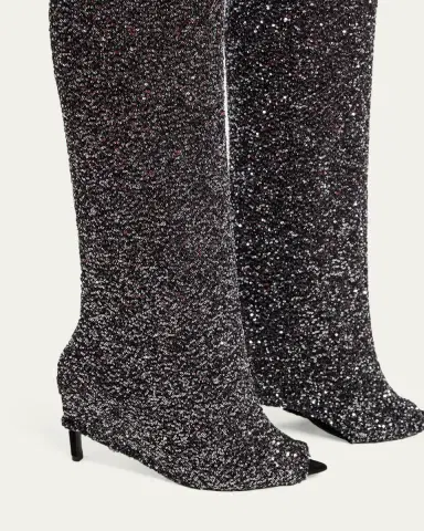 Valentino Garavani Sequined High-Rise Pants | Thumbnail 5 Valentino Garavani Sequined High-Rise Pants | Thumbnail 5