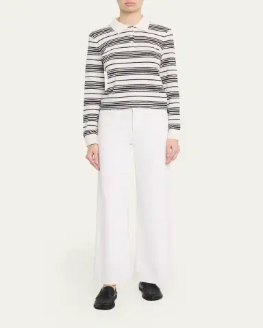 Frame The Stripe Long-Sleeve Polo | Thumbnail 2 Frame The Stripe Long-Sleeve Polo | Thumbnail 2