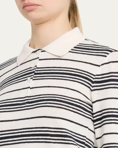 Frame The Stripe Long-Sleeve Polo | Thumbnail 5 Frame The Stripe Long-Sleeve Polo | Thumbnail 5