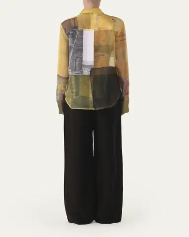 Jason Wu Collection Patchwork Button-Down Shirt | Thumbnail 3 Jason Wu Collection Patchwork Button-Down Shirt | Thumbnail 3