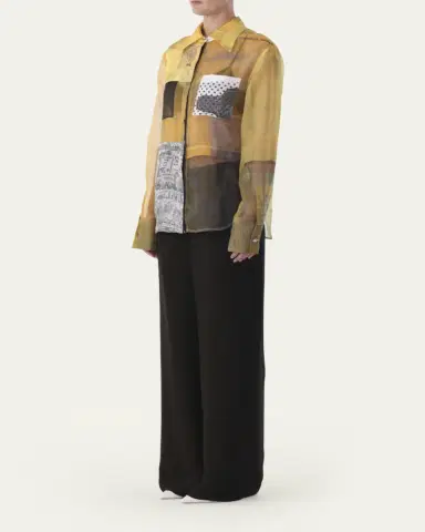Jason Wu Collection Patchwork Button-Down Shirt | Thumbnail 5 Jason Wu Collection Patchwork Button-Down Shirt | Thumbnail 5