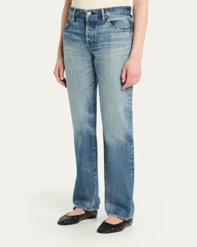 MOUSSY VINTAGE Deltona Straight Mid-Rise Jeans | Thumbnail 4 MOUSSY VINTAGE Deltona Straight Mid-Rise Jeans | Thumbnail 4