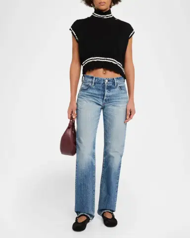 MOUSSY VINTAGE Deltona Straight Mid-Rise Jeans | Thumbnail 6 MOUSSY VINTAGE Deltona Straight Mid-Rise Jeans | Thumbnail 6