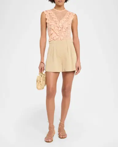 Ulla Johnson Kira Pleated Cotton Shorts | Thumbnail 8 Ulla Johnson Kira Pleated Cotton Shorts | Thumbnail 8