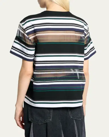SACAI Striped Jersey Short-Sleeve T-Shirt | Thumbnail 3 SACAI Striped Jersey Short-Sleeve T-Shirt | Thumbnail 3
