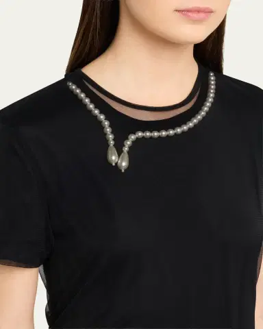 Simone Rocha Layered Liquid Cotton Midi T-Shirt Dress | Thumbnail 5 Simone Rocha Layered Liquid Cotton Midi T-Shirt Dress | Thumbnail 5