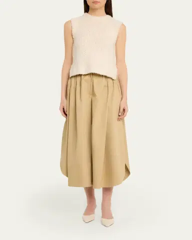 Adam Lippes Gwen Brushed Silk Knit Sleeveless Top | Thumbnail 2 Adam Lippes Gwen Brushed Silk Knit Sleeveless Top | Thumbnail 2
