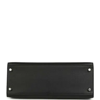HERMÈS Pre-owned Hermes Kelly Sellier 28 Black Epsom Palladium Hardware | Thumbnail 6 HERMÈS Pre-owned Hermes Kelly Sellier 28 Black Epsom Palladium Hardware | Thumbnail 6
