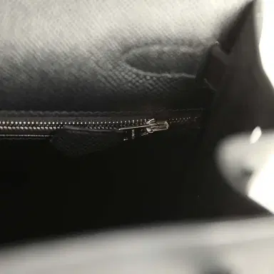 HERMÈS Pre-owned Hermes Kelly Sellier 28 Black Epsom Palladium Hardware | Thumbnail 9 HERMÈS Pre-owned Hermes Kelly Sellier 28 Black Epsom Palladium Hardware | Thumbnail 9