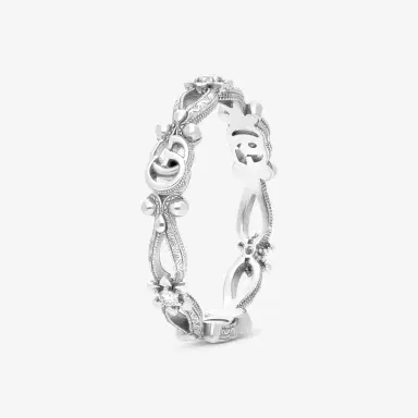 Gucci Gucci Flora 18K White Gold Diamond Band Ring YBC6298270020 - by The Solist | Thumbnail 2 Gucci Gucci Flora 18K White Gold Diamond Band Ring YBC6298270020 - by The Solist | Thumbnail 2