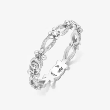 Gucci Gucci Flora 18K White Gold Diamond Band Ring YBC6298270020 - by The Solist | Thumbnail 3 Gucci Gucci Flora 18K White Gold Diamond Band Ring YBC6298270020 - by The Solist | Thumbnail 3