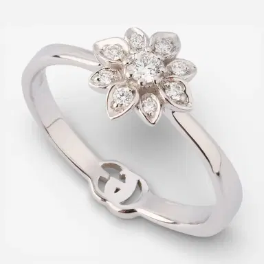 Gucci Gucci Flower 18K White Gold Diamond Ring YBC7962170010 - by The Solist | Thumbnail 2 Gucci Gucci Flower 18K White Gold Diamond Ring YBC7962170010 - by The Solist | Thumbnail 2