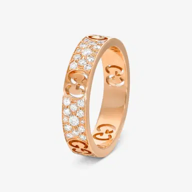 Gucci Gucci Icon 18K Rose Gold Diamond Band Ring YBC729415001 - by The Solist | Thumbnail 2 Gucci Gucci Icon 18K Rose Gold Diamond Band Ring YBC729415001 - by The Solist | Thumbnail 2