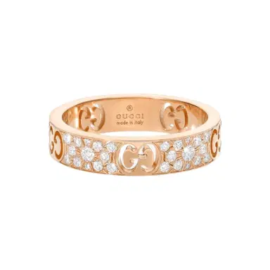 Gucci Gucci Icon 18K Rose Gold Diamond Band Ring YBC729415001 - by The Solist | Thumbnail 1 Gucci Gucci Icon 18K Rose Gold Diamond Band Ring YBC729415001 - by The Solist | Thumbnail 1