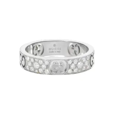 Gucci Gucci Icon 18K White Gold Diamond Band Ring YBC7294150020 - by The Solist | Thumbnail 1 Gucci Gucci Icon 18K White Gold Diamond Band Ring YBC7294150020 - by The Solist | Thumbnail 1