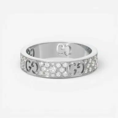 Gucci Gucci Icon 18K White Gold Diamond Band Ring YBC7294150020 - by The Solist | Thumbnail 2 Gucci Gucci Icon 18K White Gold Diamond Band Ring YBC7294150020 - by The Solist | Thumbnail 2