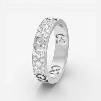 Gucci Gucci Icon 18K White Gold Diamond Band Ring YBC7294150020 - by The Solist | Thumbnail 3 Gucci Gucci Icon 18K White Gold Diamond Band Ring YBC7294150020 - by The Solist | Thumbnail 3