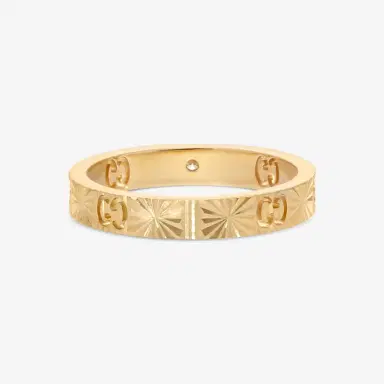 Gucci Gucci Icon 18K Yellow Gold Diamond Band Ring YBC7278920020 - by The Solist | Thumbnail 3 Gucci Gucci Icon 18K Yellow Gold Diamond Band Ring YBC7278920020 - by The Solist | Thumbnail 3