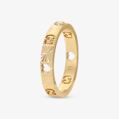 Gucci Gucci Icon 18K Yellow Gold Diamond Band Ring YBC7278920020 - by The Solist | Thumbnail 2 Gucci Gucci Icon 18K Yellow Gold Diamond Band Ring YBC7278920020 - by The Solist | Thumbnail 2