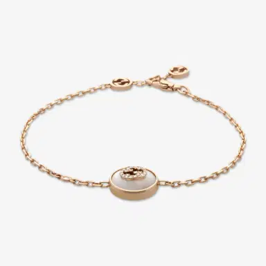 Gucci Gucci Interlocking G 18K Rose Gold Mother of Pearl and Diamond Bracelet by The Solist | Thumbnail 2 Gucci Gucci Interlocking G 18K Rose Gold Mother of Pearl and Diamond Bracelet by The Solist | Thumbnail 2