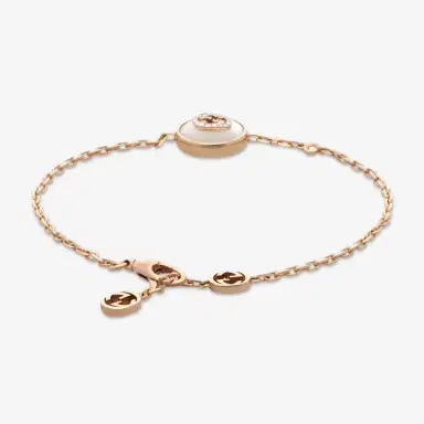 Gucci Gucci Interlocking G 18K Rose Gold Mother of Pearl and Diamond Bracelet by The Solist | Thumbnail 3 Gucci Gucci Interlocking G 18K Rose Gold Mother of Pearl and Diamond Bracelet by The Solist | Thumbnail 3