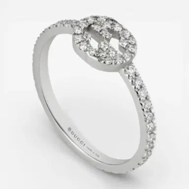Gucci Gucci Interlocking G 18K White Gold Diamond Ring Sz. 6.75 by The Solist | Thumbnail 3 Gucci Gucci Interlocking G 18K White Gold Diamond Ring Sz. 6.75 by The Solist | Thumbnail 3