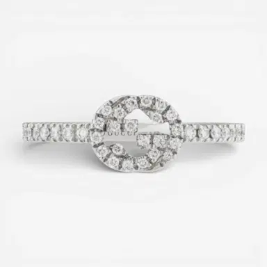 Gucci Gucci Interlocking G 18K White Gold Diamond Ring Sz. 6.75 by The Solist | Thumbnail 4 Gucci Gucci Interlocking G 18K White Gold Diamond Ring Sz. 6.75 by The Solist | Thumbnail 4