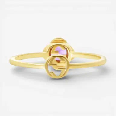 Gucci Gucci Interlocking G 18K Yellow Gold Amethyst Ring YBC6624280030 - by The Solist | Thumbnail 3 Gucci Gucci Interlocking G 18K Yellow Gold Amethyst Ring YBC6624280030 - by The Solist | Thumbnail 3